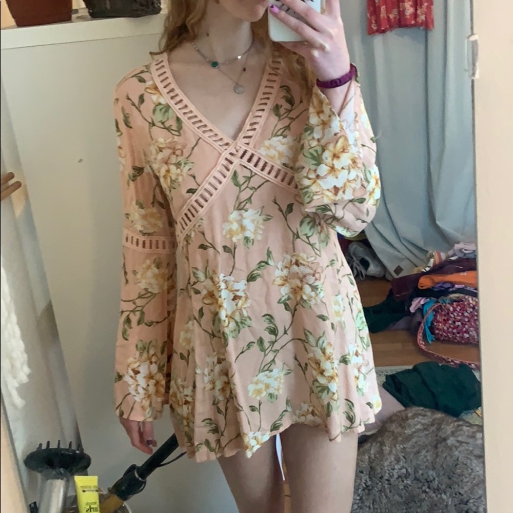 Super cute pink flowy dress